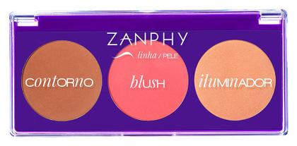 Imagem de Paleta Trio -   Contorno + BLush + Iluminador  Zanphy