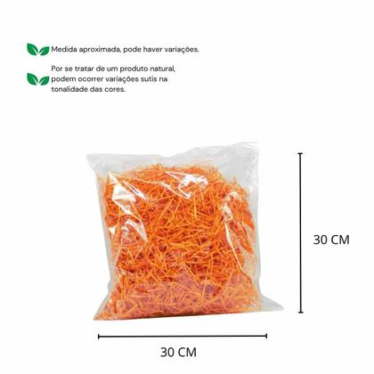 Imagem de Palha de Madeira Laranja Cestas Café e Decoração 100 gramas/2lt