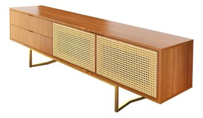 Imagem de Palha Indiana Telinha Sintética Sextavada Rattan 3mt X 80cm