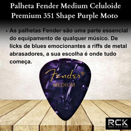 Imagem de Palheta Fender Medium Celuloide Premium 351 Shape Purple Moto Quantidade:6 Pçs