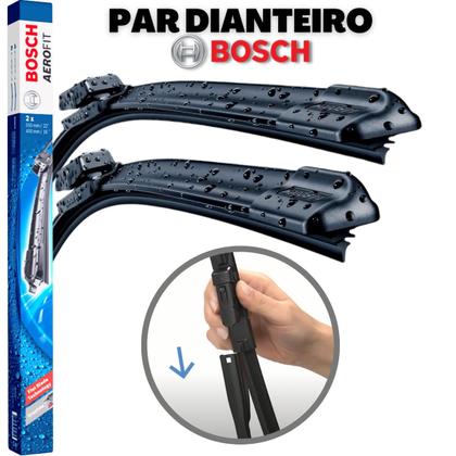 Imagem de Palheta Limpador De Parabrisa Par Dianteiro Silicone Bosh Chevrolet Prisma 2013 2014 2015 2016 2017 2018 - BOSCH