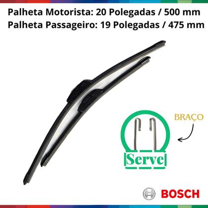 Imagem de Palheta Limpador Dianteiro Traseiro Bosch Corsa 2004 2005 2006 2007 2008 2009 2010 2011 2012