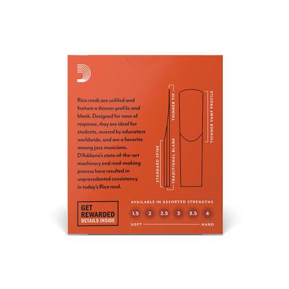 Imagem de Palheta Sax Soprano 2.5 (10 Unidades) D'Addario Rico RIA1025