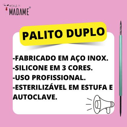 Palito Duplo Inox com Silicone Alta Temperatura - Dica de Madame Imagem de Palito Duplo Inox com Silicone Alta Temperatura
