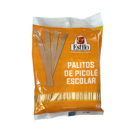 Imagem de Palito Picole escolar estilo Ponta Redonda 100un