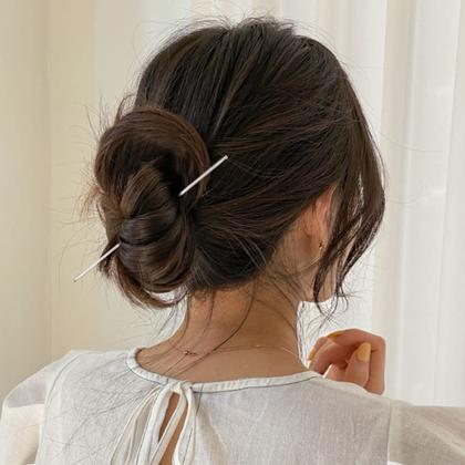 Imagem de Palitos de cabelo Lawie, pacote com 40, 15 cm, dourado, prata, metal reto