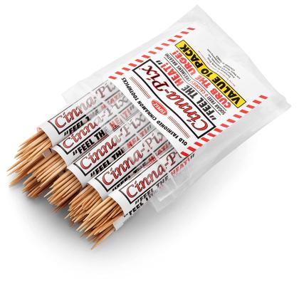 Imagem de Palitos de dente Candy Envy Cinna-pix Cinnamon, 20 palitos (pacote com 10)