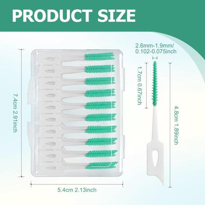 Imagem de Palitos de fio dental NXPPYY 480 peças com estojo de silicone macio