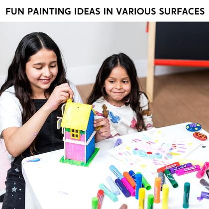 Imagem de Palitos de pintura JOYIN, têmpera lavável de 36 cores para crianças