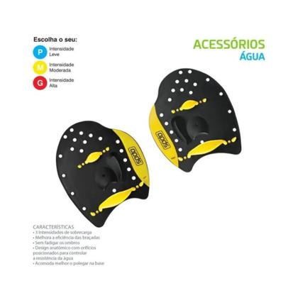 Imagem de Palmar Natação Speedo Power Paddles Tam. M Média Resistencia