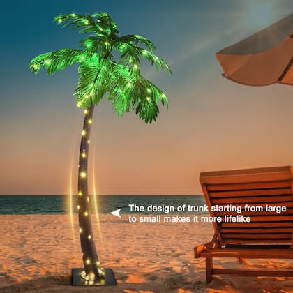 Imagem de Palmeira artificial LIGHTSHARE 152cm 56 luzes LED 24V