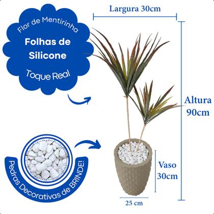 Imagem de Palmeira Yucca Planta Artificial com Vaso Decoração
