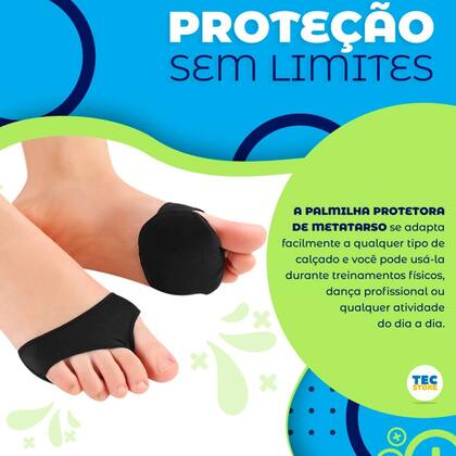 Imagem de Palmilha Almofada Gel Protetor De Metatarso Alivio Dor Pe