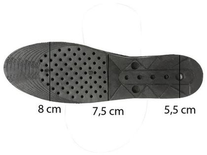Imagem de Palmilha Elevada Anti Impacto Elevator Aumente 7Cm De Altura
