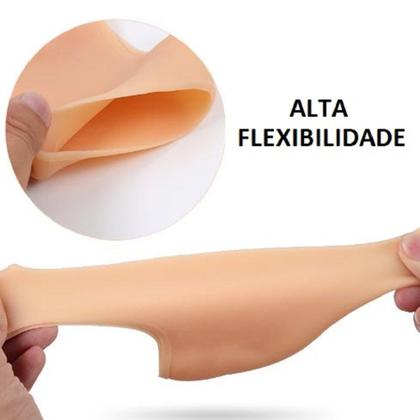 Imagem de Palmilha Em Silicone Gel Ortopédica Calcanhar Par Meias Respirável