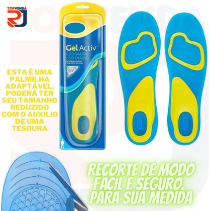 Imagem de Palmilha Gel Silicone Anti Impacto Conforto Pé