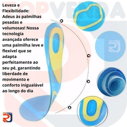 Imagem de Palmilha Gel Silicone Anti Impacto Conforto Pé