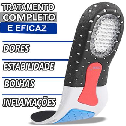 Imagem de Palmilha Para Correção da Fascite Plantar E Esporão Com Calcanhar em Gel Anti Dor nos Pés Joelhos Coluna