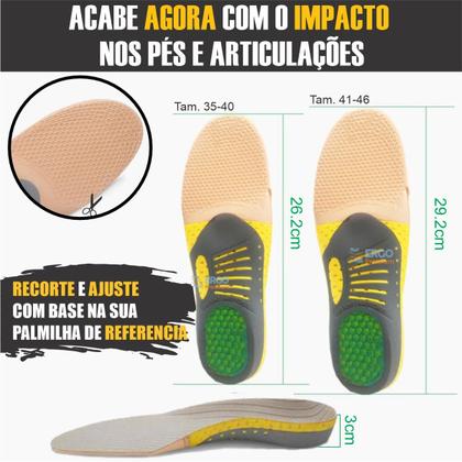 Imagem de Palmilha Para Fascite Plantar e Esporão Com Calcanhar em Gel