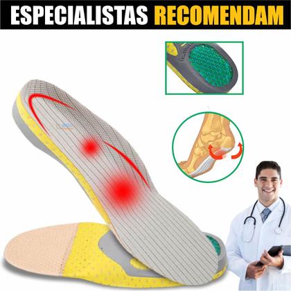 Imagem de Palmilha Para Fascite Plantar e Esporão Com Calcanhar em Gel