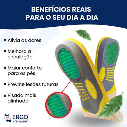 Imagem de Palmilha Para Fascite Plantar e Esporão Com Calcanhar em Gel