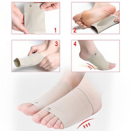 Imagem de Palmilha para fascite plantar meias aliva dores pés esporão