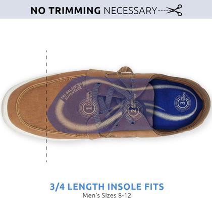 Imagem de Palmilhas ortopédicas Comfort Zone Tri-Balance Gel para homens