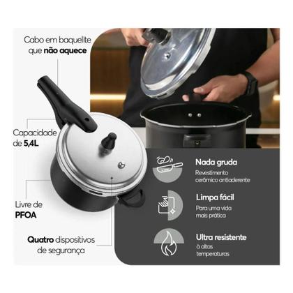 Imagem de Pan pressao brinox cl super 5,4lc/ind ptf
