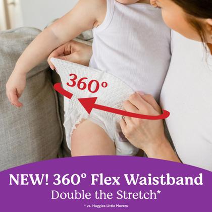 Imagem de Pañales para Bebé Huggies Little Movers HuggFit 360 Talla 6, Paquete de 17