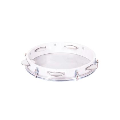 Imagem de Pandeiro 10” ABS Izzo Branco com Pele Metalizada