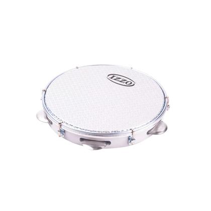Imagem de Pandeiro 10” ABS Izzo Branco com Pele Metalizada