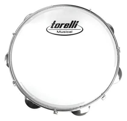 Imagem de Pandeiro 10'' injetado azul pele leitosa torelli + capa