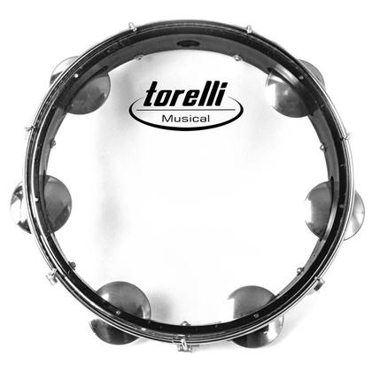 Imagem de Pandeiro 10 pol Pele Nailon Transparente Torelli TP348 Preto