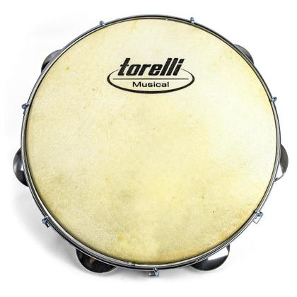Imagem de Pandeiro 10 Torelli TP300NT Injetado Natural Pele Animal