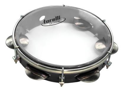 Imagem de Pandeiro 8'' Preto Pele Cristal Torelli Tp848 Com Bag