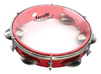 Imagem de Pandeiro 8'' Vermelho Pele Cristal Com Bag Torelli Tp848