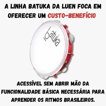 Imagem de Pandeiro Batuka Luen Profissional 10" Com Pele Branca