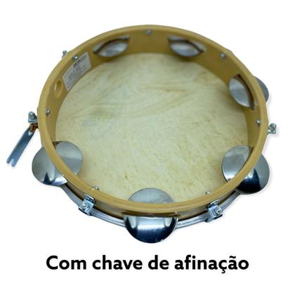 Imagem de Pandeiro injetado torelli 10" pele animal- natural