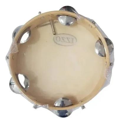 Imagem de Pandeiro light 10 pol pinho c/pele animal 40 cm s/manopla izzo