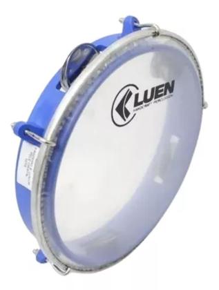 Imagem de Pandeiro Luen 8 Junior Pele Cristal Abs Platinelas De Inox Cor Azul