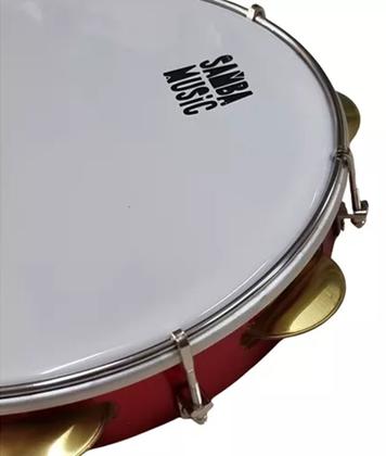Imagem de Pandeiro Madeira Phx 12" Prof.PD12LE Samba Music+Capa Simple