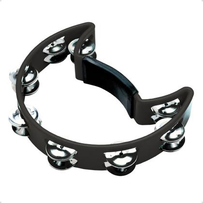 Imagem de Pandeiro Meia Lua Profissional Pandeirola de Mão Colorida Instrumento Percussão Musical Em ABS Zaidans