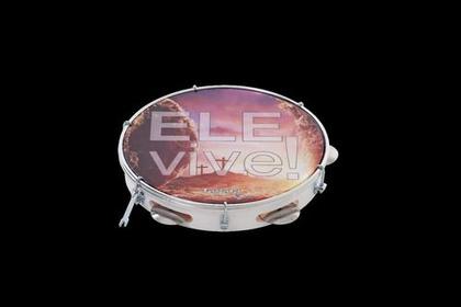 Imagem de Pandeiro Profissional 10 Polegadas Pele Leitosa Abs Ele Vive