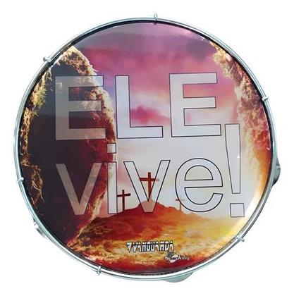 Imagem de Pandeiro Profissional 10 Polegadas Pele Leitosa Abs Ele Vive