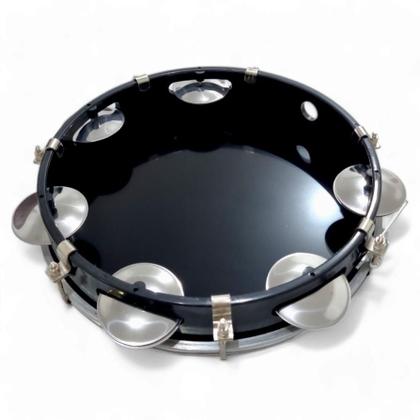Imagem de Pandeiro Profissional Phx 10” Abs Preto E Cromado Music Instrumentos