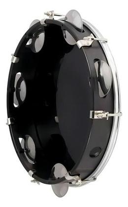 Imagem de Pandeiro Profissional Phx Abs Preto 10 Pele Preta Music Ins