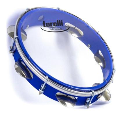 Imagem de Pandeiro torelli 10'' azul abs pele cristal com capa - Torelli Musical