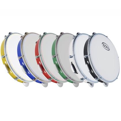 Imagem de Pandeiro VERDE IZZO 10 polegadas ABS com Pele Leitosa - 3430