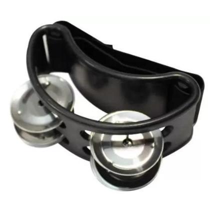 Imagem de Pandeirola Meia Lua de Pé ABS Preto SPRING PP10