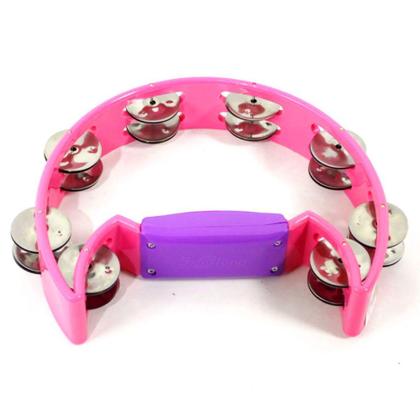 Imagem de Pandeirola Meia Lua Spanking Policarbonato Rosa Profissional